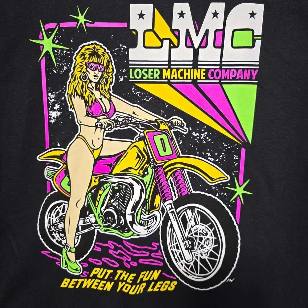 Loser Machine Company Put The Fun Between Your Legs Black T-shirt Small NWT